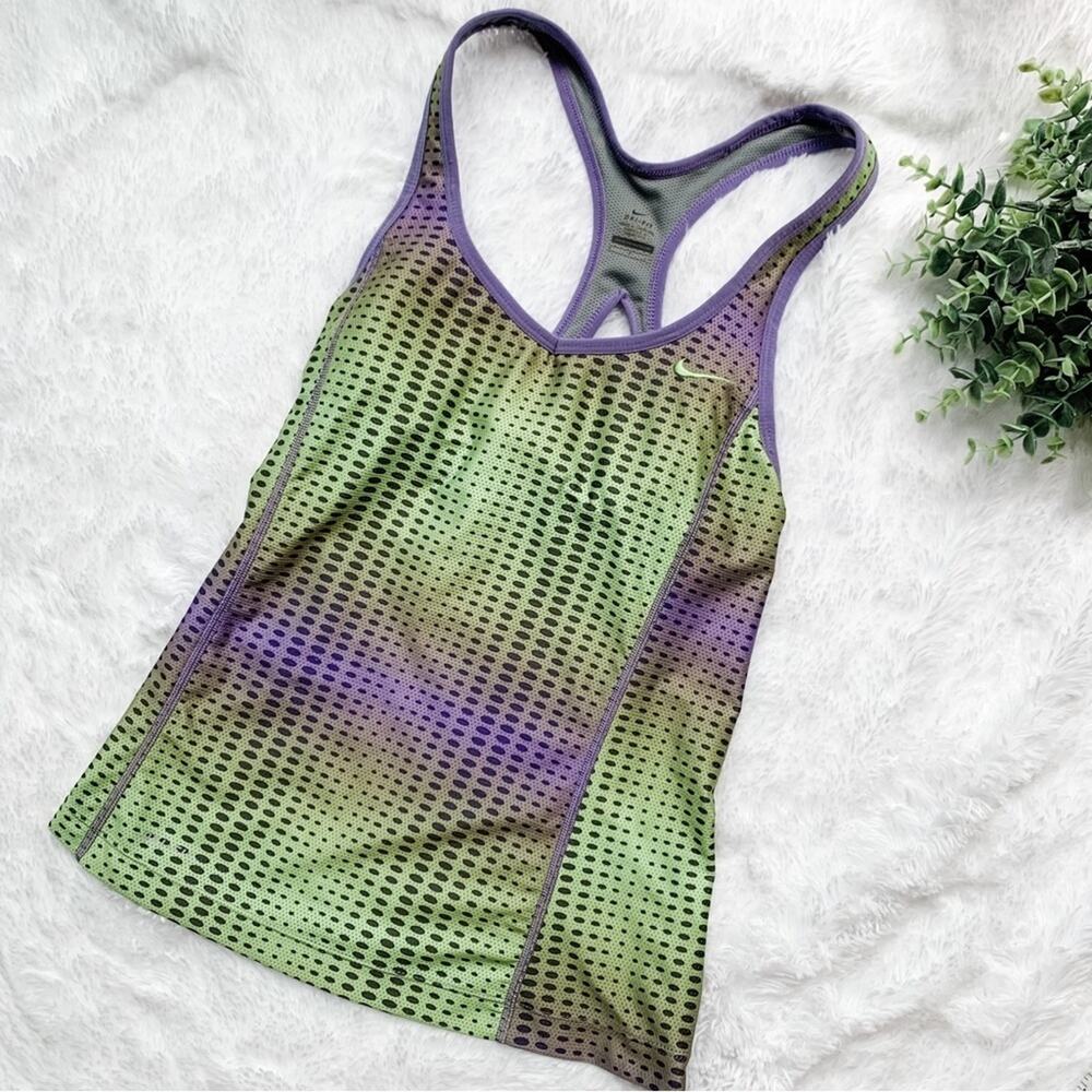 Nike | Dri Fit Purple & Green Tank Size Small